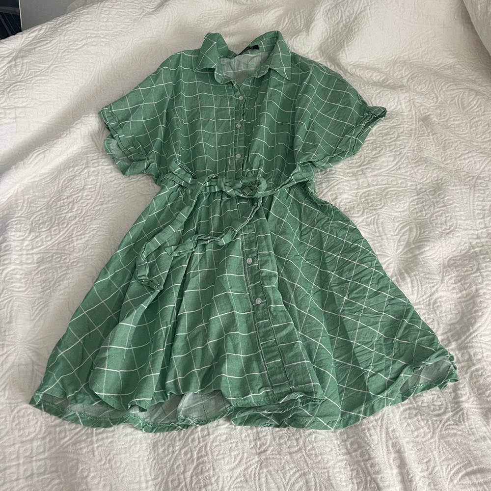Green Checkered Dress